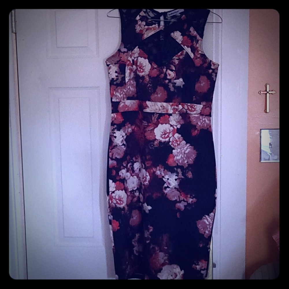 Knee length flower dress